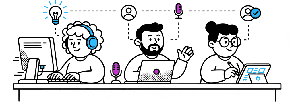 Team collaboration illustration