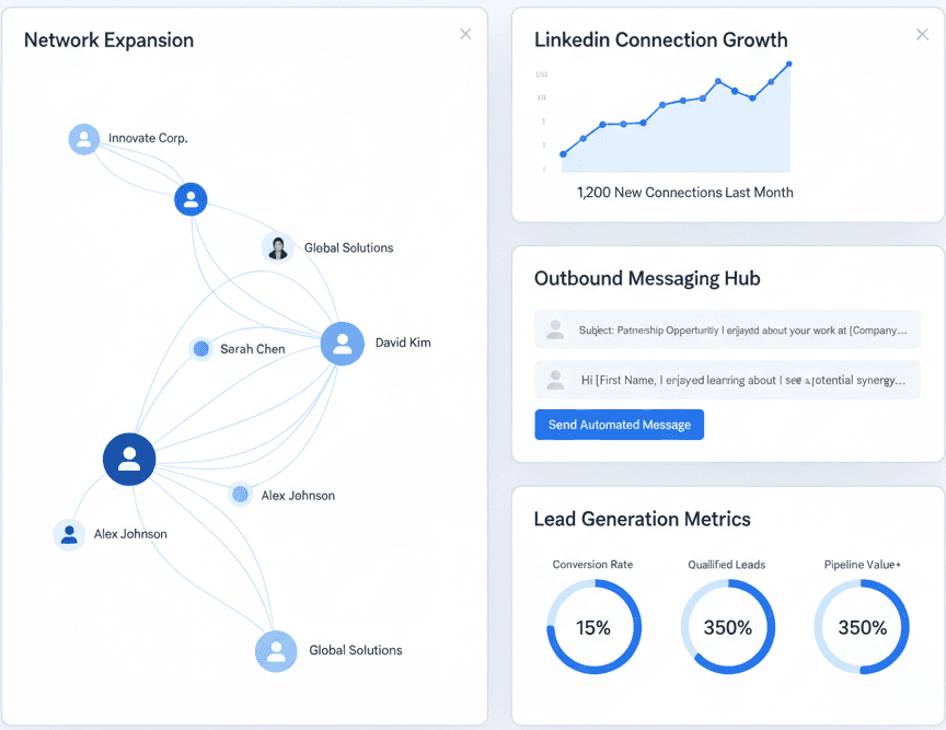 Influence Agent - Network growth and outbound outreach dashboard